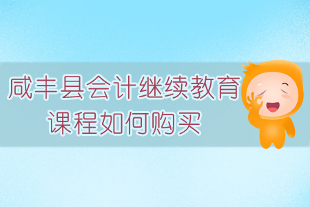 2019年咸豐縣會計繼續教育課程如何購買？