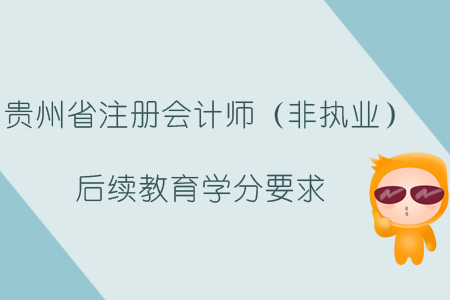 2019年貴州省注冊會計師（非執業）后續教育學分要求
