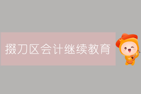 2019年掇刀區會計繼續教育規則概述