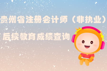 2019年貴州省注冊會計師（非執業）后續教育成績查詢
