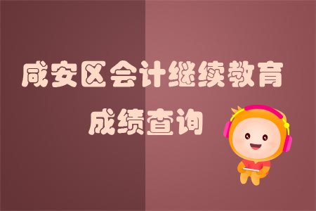 2019年湖北省咸安區會計繼續教育成績查詢