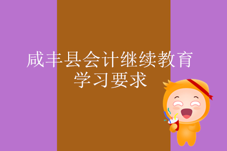 2019年湖北省咸豐縣會計繼續教育學習要求是什么？
