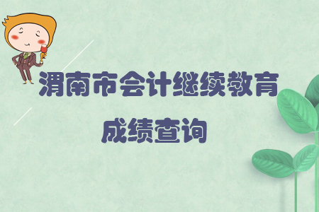 2019年陜西省渭南市會計繼續教育成績查詢