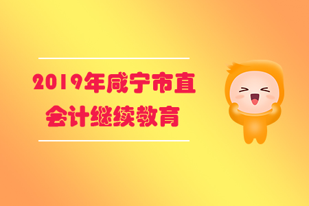 2019年湖北省咸寧市直會計繼續教育規則概述