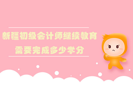 新疆初級會計師繼續教育需要完成多少學分？