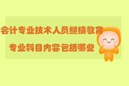 會計專業技術人員繼續教育專業科目內容包括哪些？