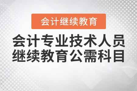 會計專業技術人員繼續教育公需科目內容包括什么？