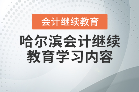 2020年哈爾濱會計繼續教育學習內容