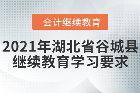 2021年湖北省谷城縣會計繼續教育學習要求