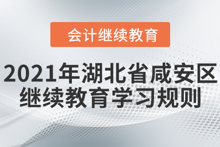 2021年湖北省咸安區會計繼續教育學習規則