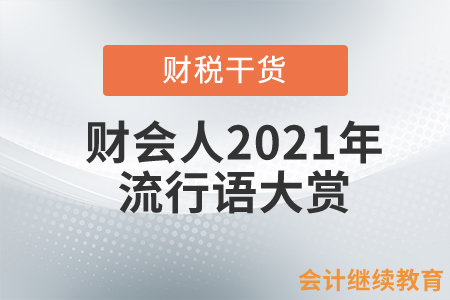 財會人2021年流行語大賞