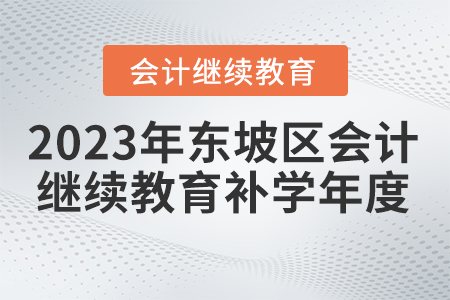 2023年四川省東坡區會計繼續教育補學年度