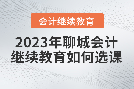 2023年聊城市會計人員繼續教育平臺如何選課？