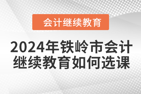 2024年鐵嶺市會計繼續教育如何選課？