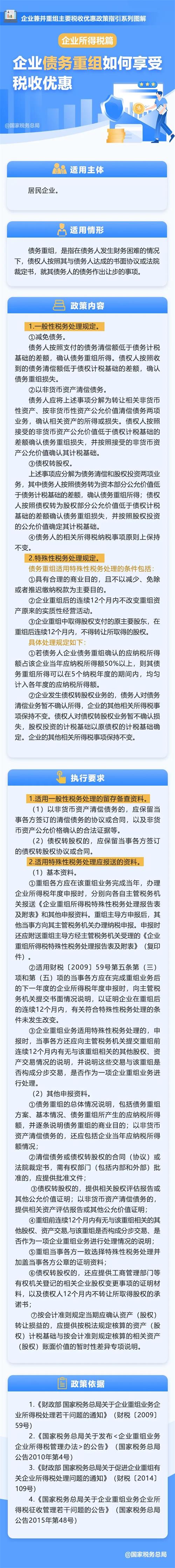企業債務重組如何享受企業所得稅優惠政策？