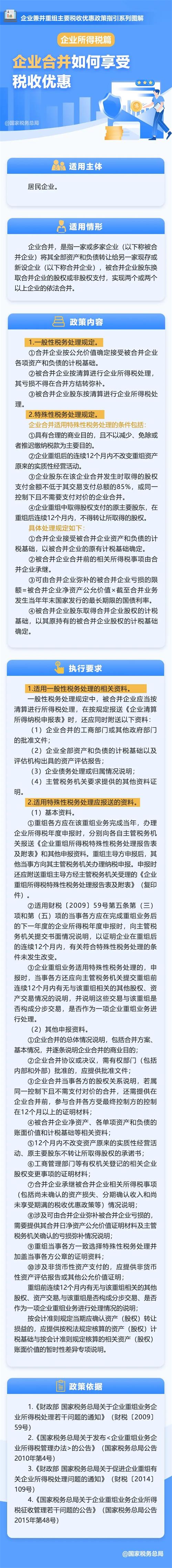 企業合并如何享受稅收優惠？