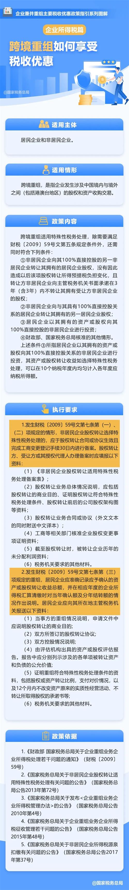 跨境重組如何享受企業所得稅優惠？