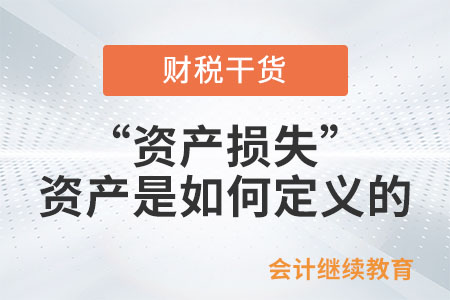“資產損失”的資產是如何定義的？