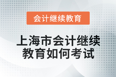 2024年度上海市會計繼續教育如何考試？