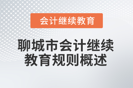 2025年山東省聊城市會計繼續教育規則概述