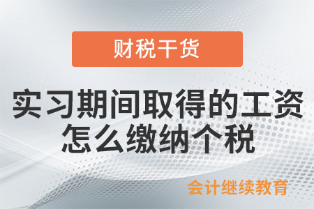 實習期間取得的工資，怎么繳納個人所得稅？