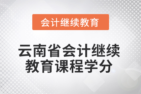 2025年云南省會計人員繼續教育課程學分